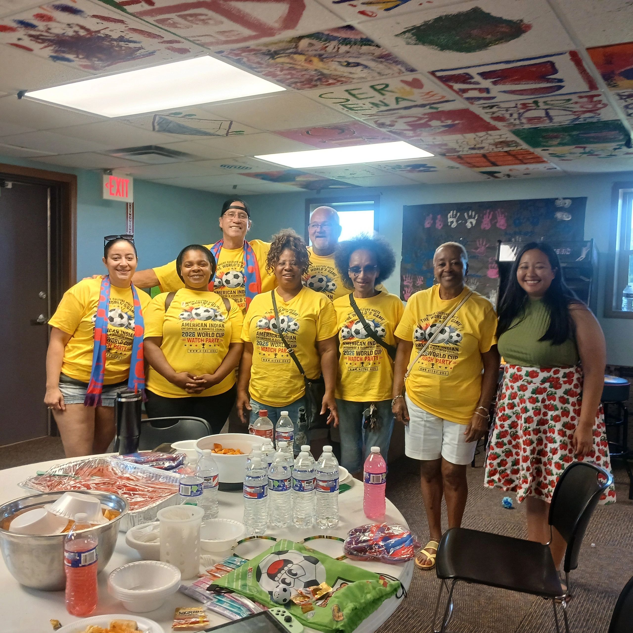 Volunteers working together in the community